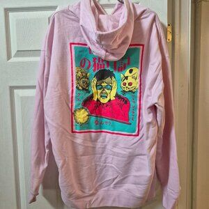 JUNJI ITO YON & MU PINK GRAPHIC HOODIE SIZE XL